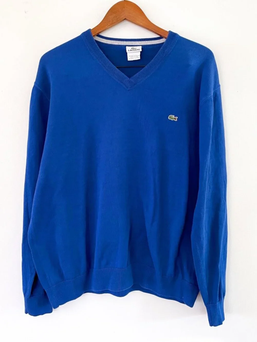 Lacoste Men's Cotton V-Neck Sweater, Size XXL (7)
